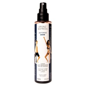 UUS! Bronz'Express Lotion Auto-Bronzante Teintée Intense, toonitud tumedamale nahale isepruunistav "kastanivesi" 150ml
