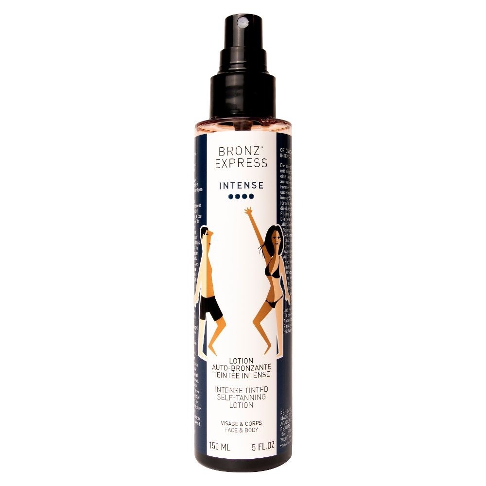 UUS! Bronz'Express Lotion Auto-Bronzante Teintée Intense, toonitud tumedamale nahale isepruunistav "kastanivesi" 150ml